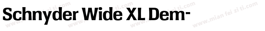 Schnyder Wide XL Dem字体转换